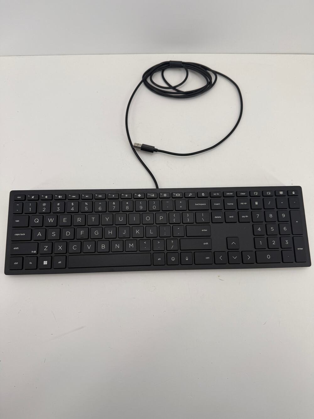 HP 310 Black Wired USB Full Size Keyboard Numeric Keypad TPA L002K